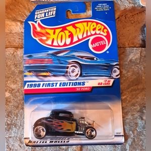 Hot Wheels 1998 1st Edition '32 Ford Flames Vintage New on Card 1997 #7 of 40